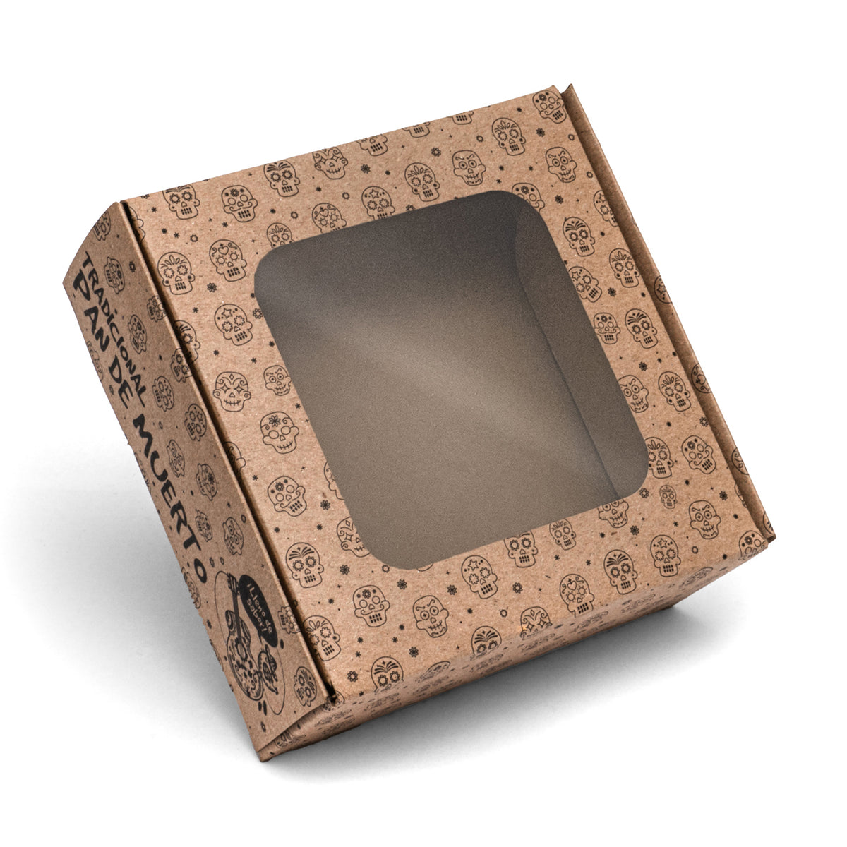 20 Cajas 15X15X6Cm Para Pan De Muertos Con Ventana de Acetato
