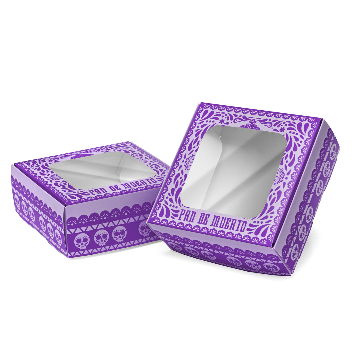 20 Cajas 15X15X6 Cm Papel Picado De Colores Caja para pan de muerto