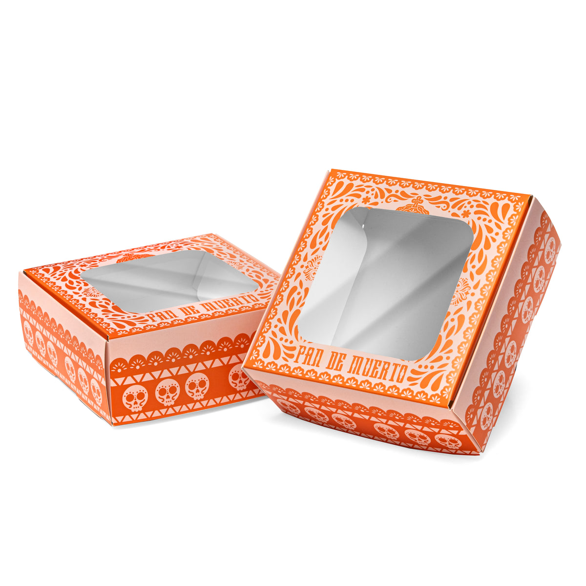 20 Cajas 15X15X6 Cm Papel Picado De Colores Caja para pan de muerto