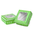 25 Cajas 12X12X6 Cm Papel Picado De Colores Caja para pan de muerto