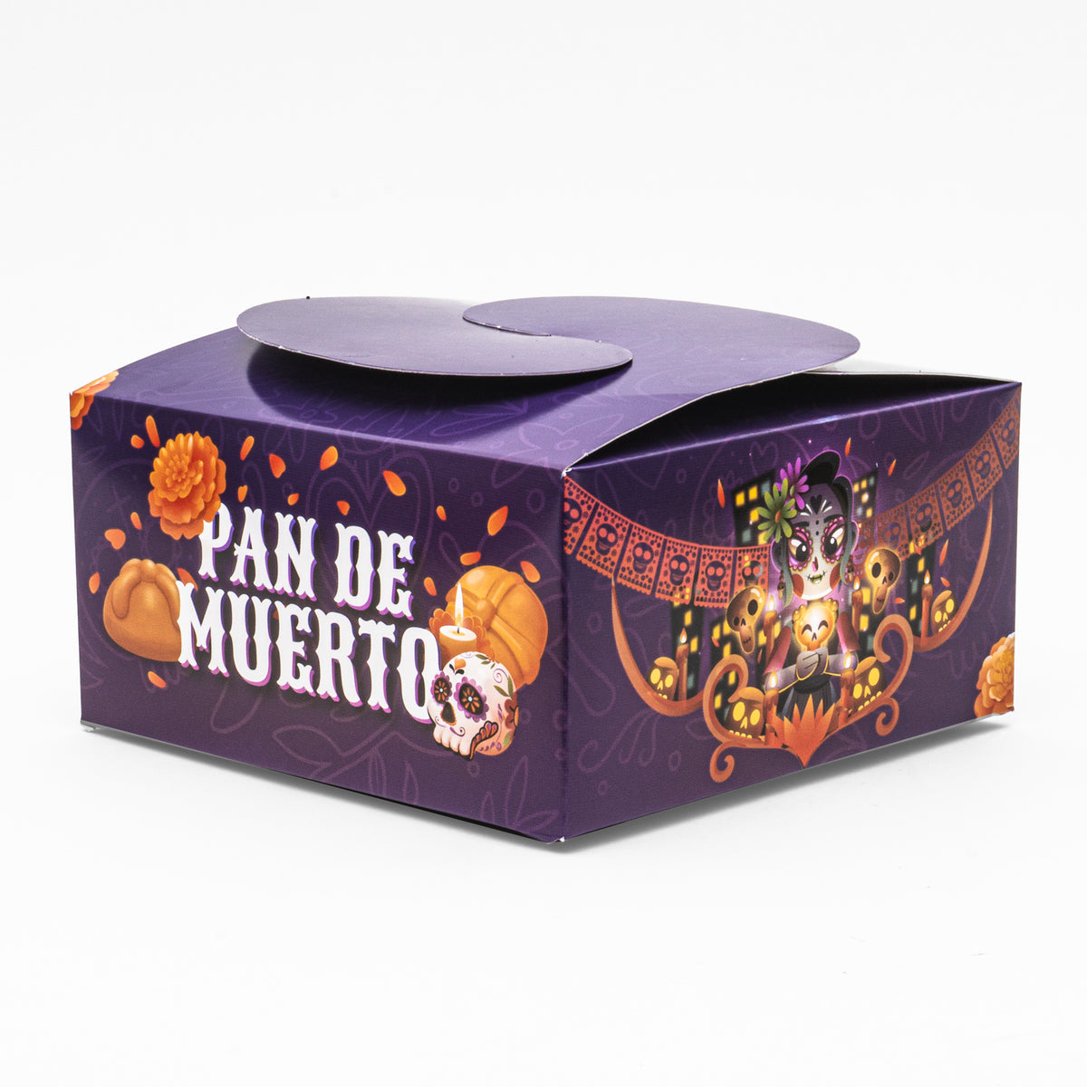 25 Cajas Para Pan De Muerto 15X15X7.5 Cm