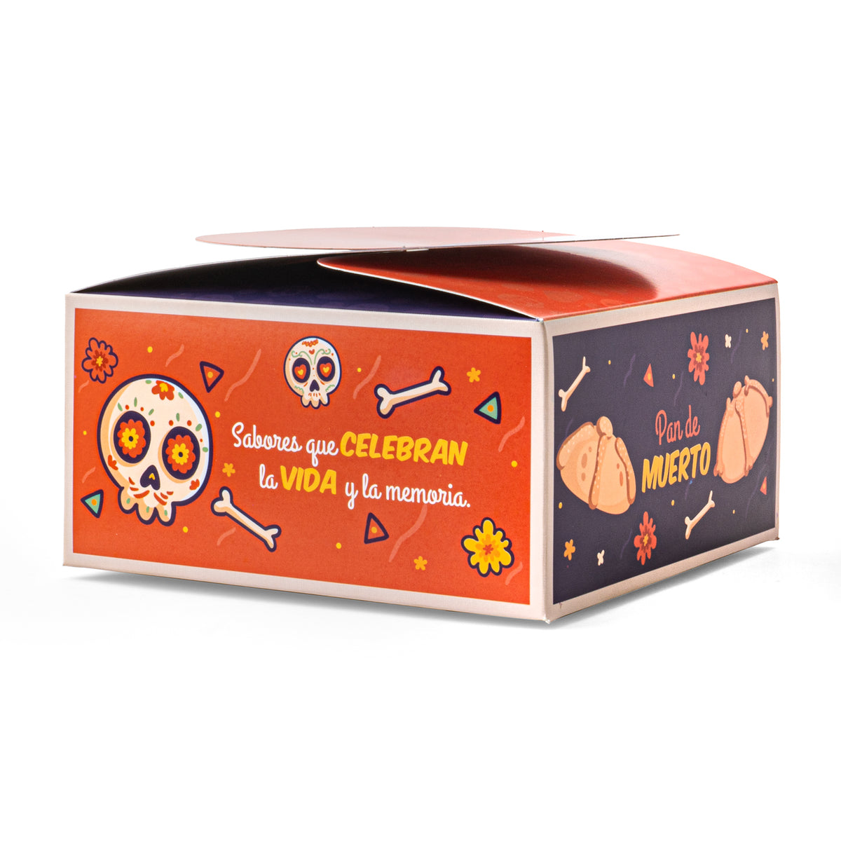 25 Cajas Para Pan De Muerto 15X15X7.5 Cm