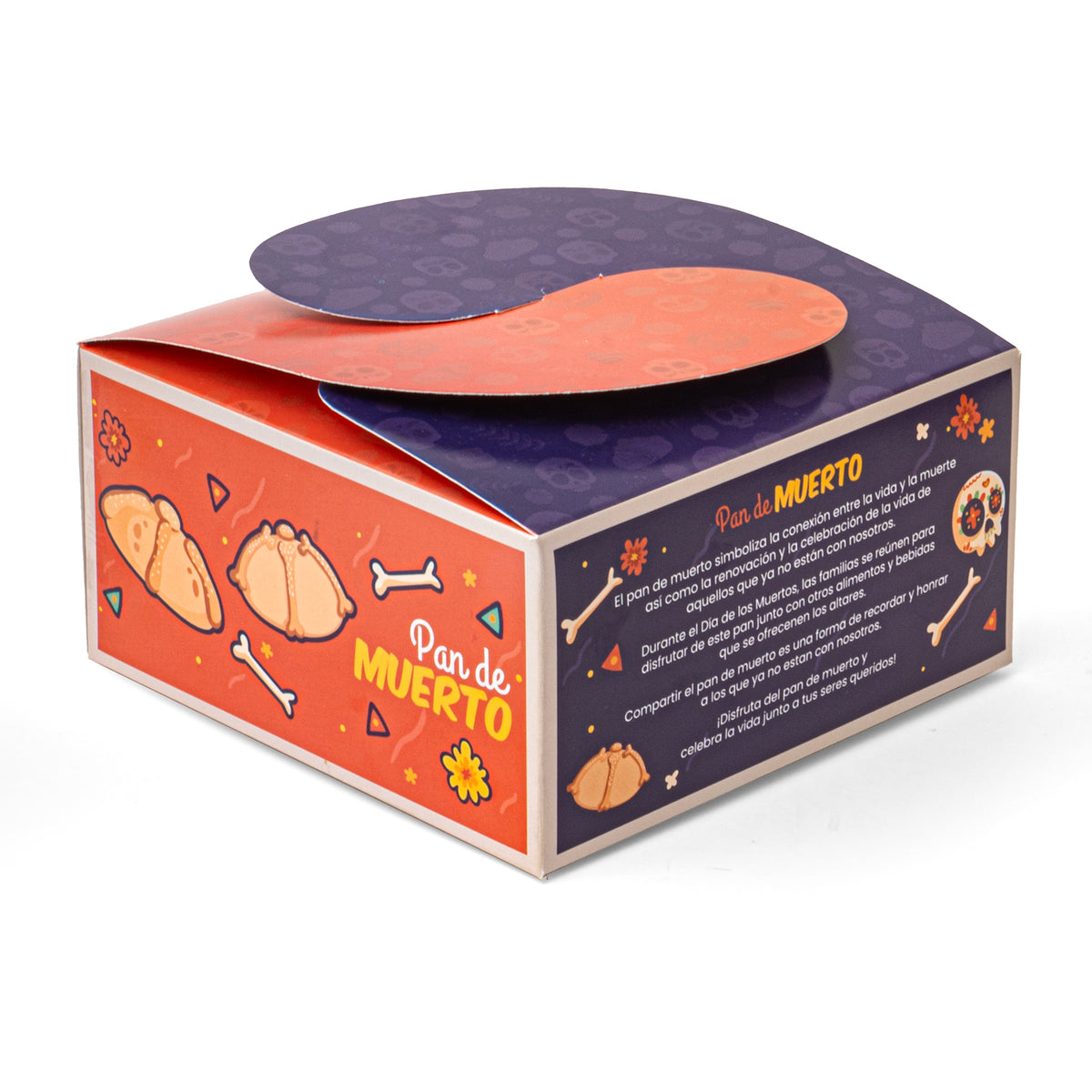 25 Cajas Para Pan De Muerto 15X15X7.5 Cm
