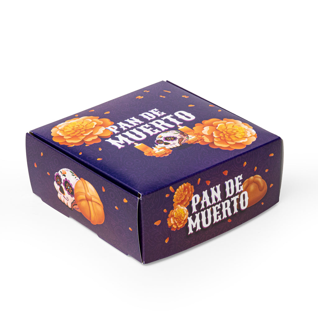 30 Cajas  Para Pan De Muerto Diseño Especial Cempasúchil