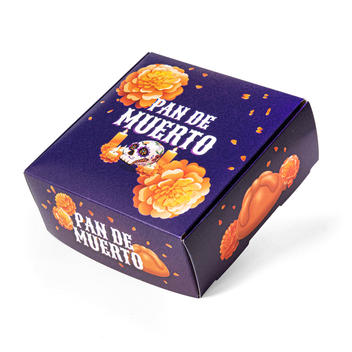 30 Cajas  Para Pan De Muerto Diseño Especial Cempasúchil