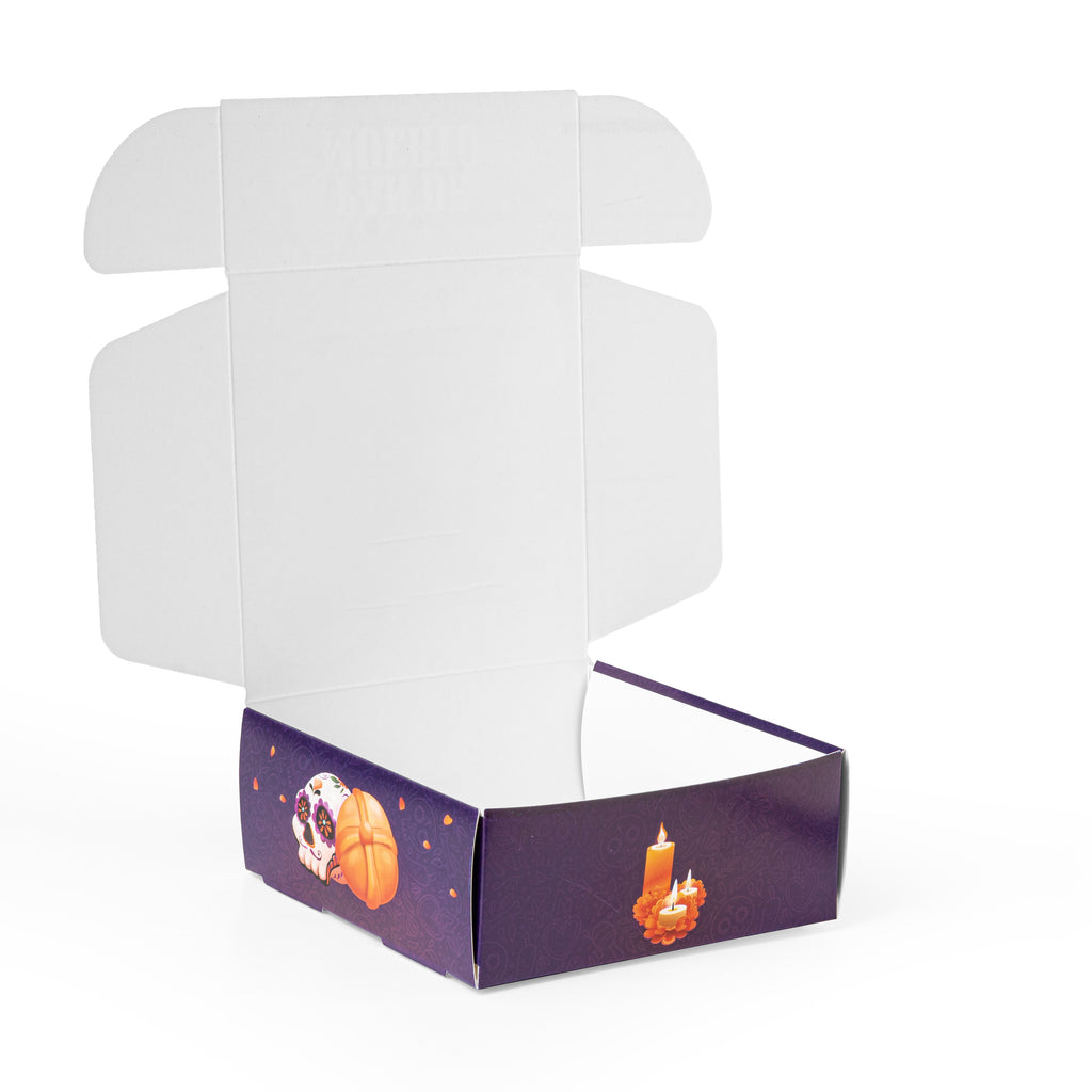 30 Cajas  Para Pan De Muerto Diseño Especial Cempasúchil