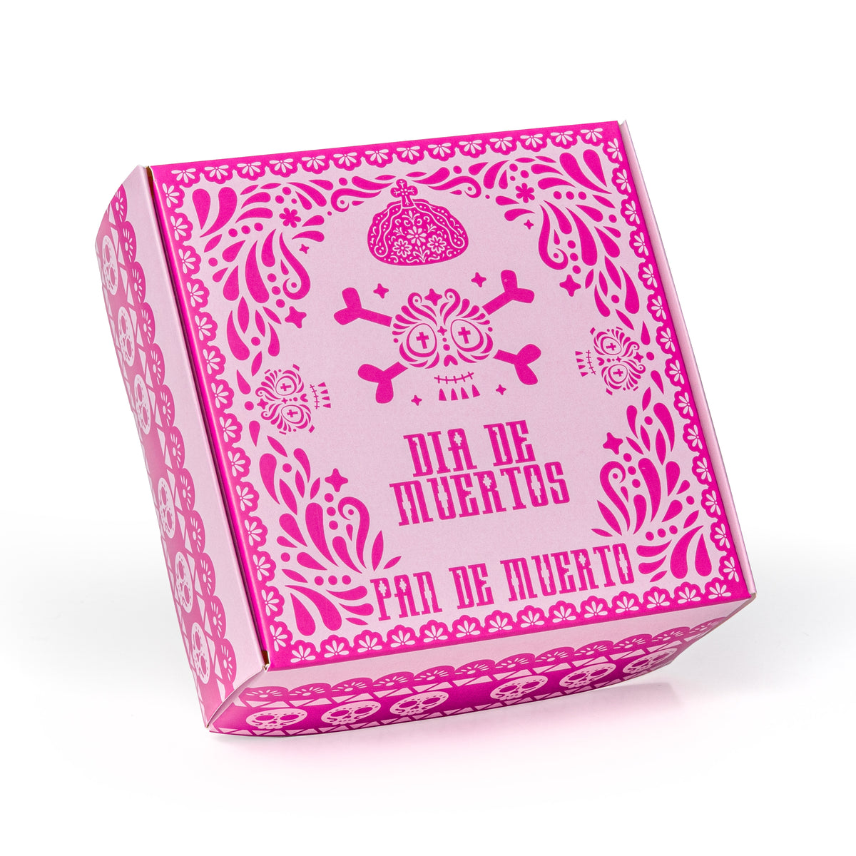 30 Cajas Para Pan De Muerto 12X12X6 Cm Diseño Tradicional Papel Picado