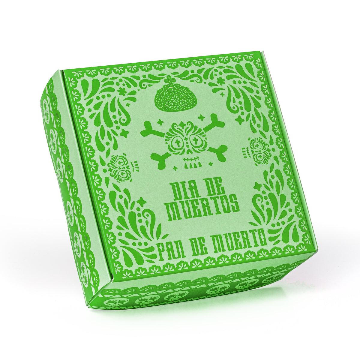 30 Cajas Para Pan De Muerto 12X12X6 Cm Diseño Tradicional Papel Picado
