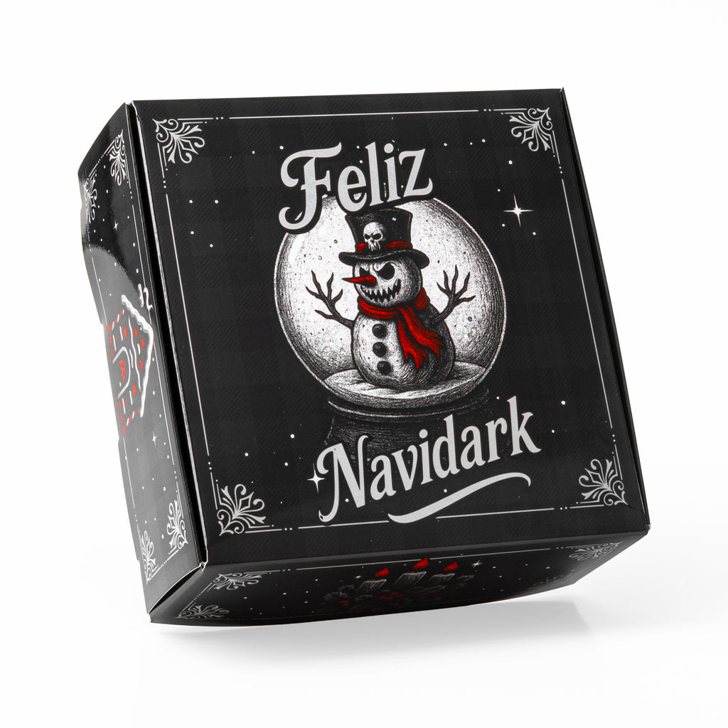 20 Cajas 15X15X6Cm Para Pan de Muertos Temática Navideña Obscura